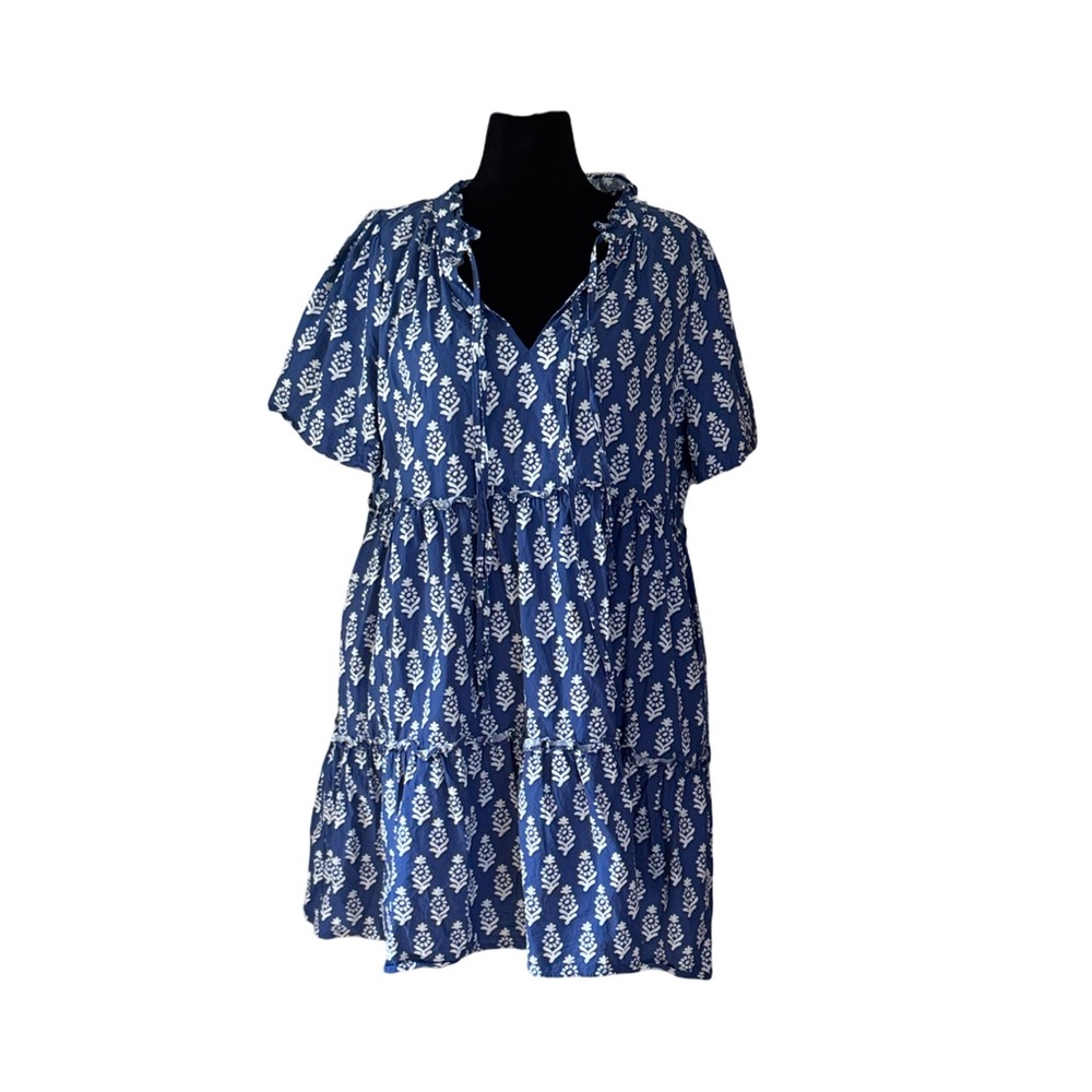 NWOT Blue and White Floral Dress